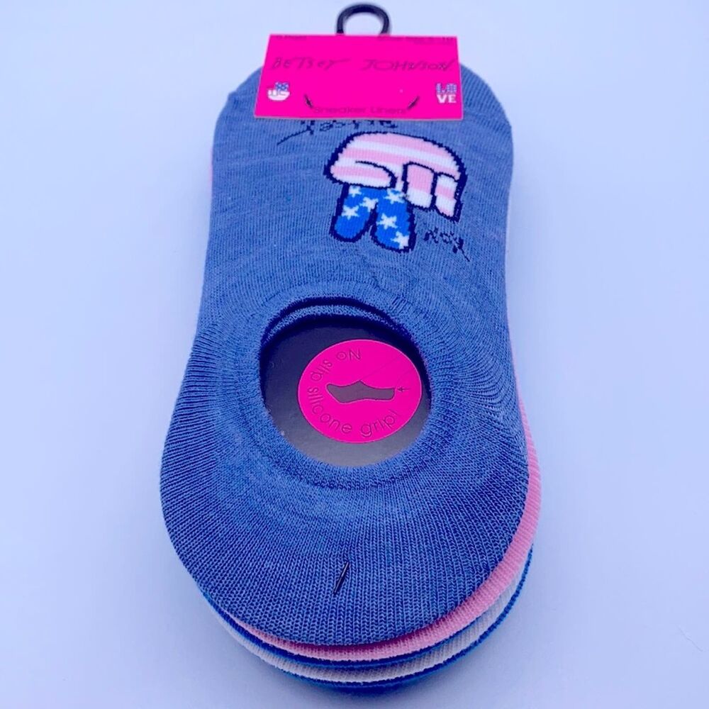 Betsey Johnson Sneaker Liners 5pk - Picture 1 of 2